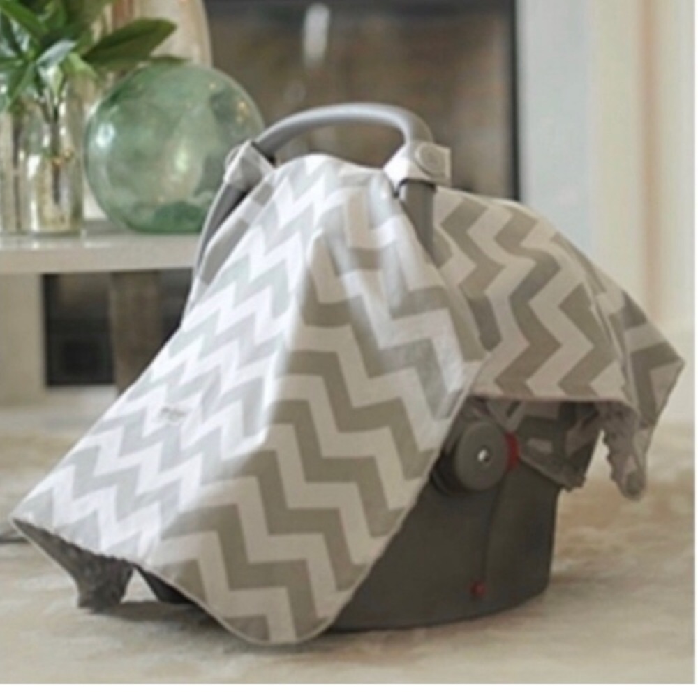 4/$20 Canopy Couture Grey & White Chevron Pattern Car Seat Cover